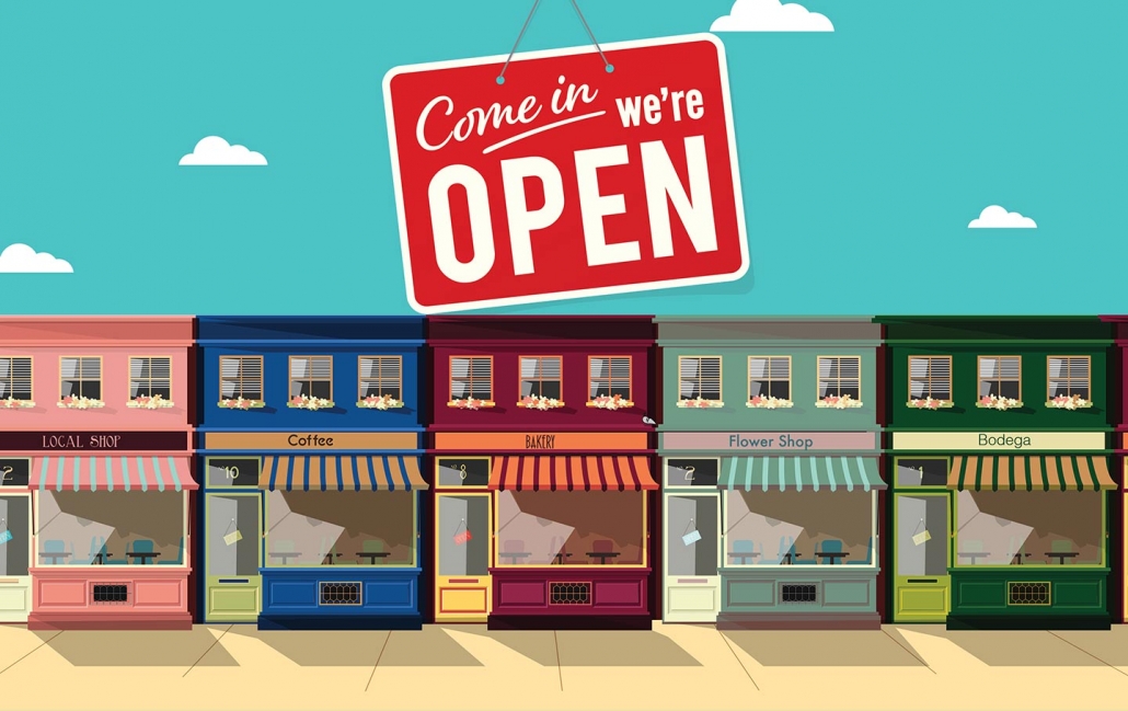 Small businesses open
