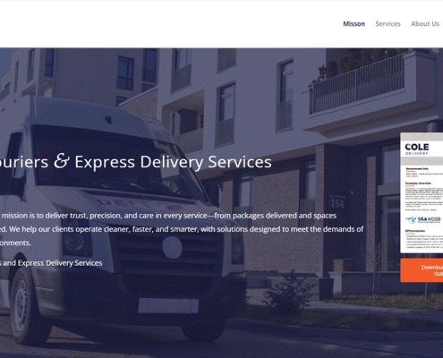 Cole Delivery Capability Statement Landing Page